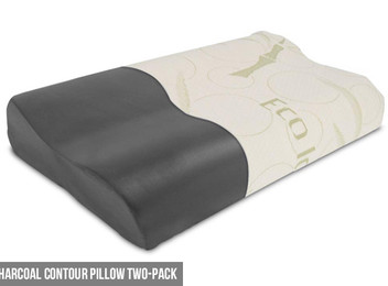 Bamboo Charcoal Contour Pillow 2pk