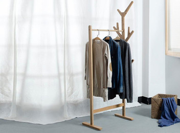 Bamboo Coat Stand with Hanging Rack