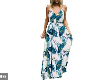 Tropical Beach Maxi Dress