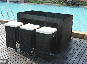 Seven-Piece Outdoor Home Bar Set