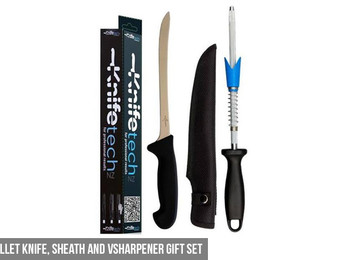Fillet Knife, Sheath & VSharpener
