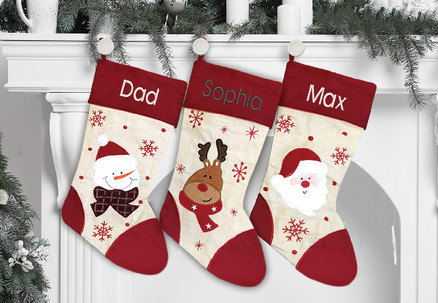 Personalised Red Christmas Stocking - Available in Three Options