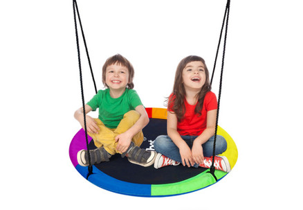 Kids Double-Sided Tree Flying Saucer Swing Set