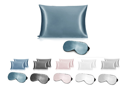 Ramesses Pure Mulberry Silk Pillowcase Range - Five Colours Available & Option for Twin-Pack or to incl. Eye Mask