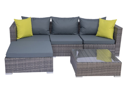 Five-Piece Vicenza Mixed Grey Outdoor Corner Set