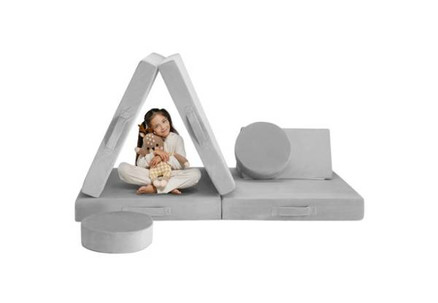 Six-Piece Kids Convertible Modular Sofa Set - Two Options Available