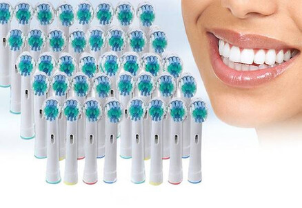 40-Piece Toothbrush Head Compatible with Oral-B