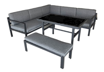 Five-Piece Campania Steel Outdoor Sofa Set with Cover