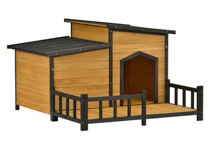 Wooden XX-Large Dog House with Openable Roof