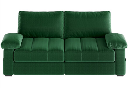 Two-Seater Velvet Couch with Pillow Top Arms