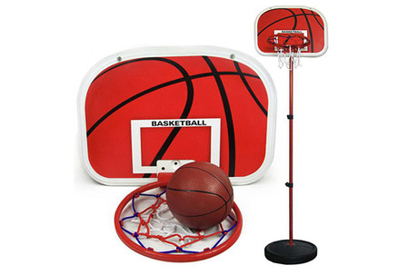 adjustable kids basketball hoop with basketball