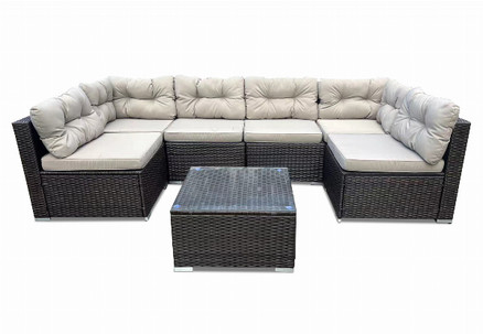 Lita Seven-Piece Outdoor Lounge Set - Two Colours Available