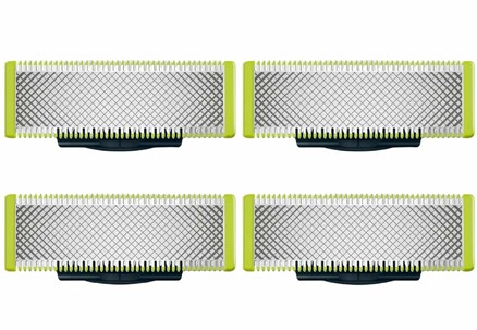 Four-Pack Replacement Blades Compatible with OneBlade