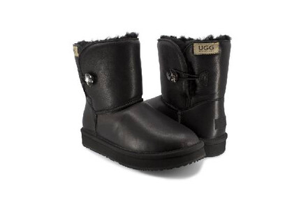 Tendance Paris Short Crystal Button Platform Ugg Boots - Six Sizes Available