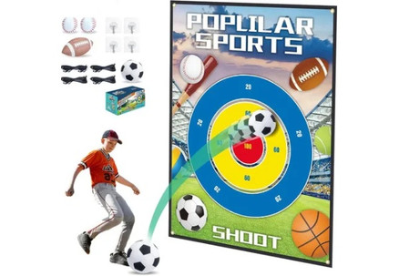 Three-in-One Soccer Football Baseball Toss Game Set