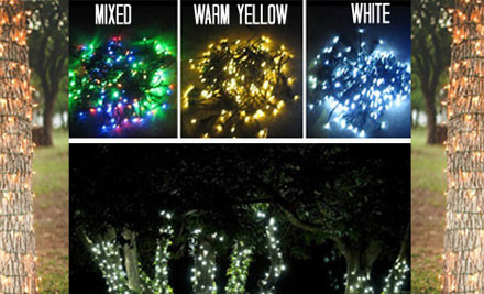 12 Metre Long LED Solar Fairy Lights - GrabOne