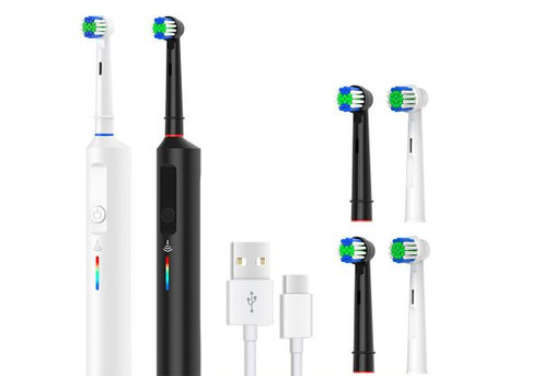 Three-Modes Rotating Electric Toothbrush - Available in Two Colours & Six Options