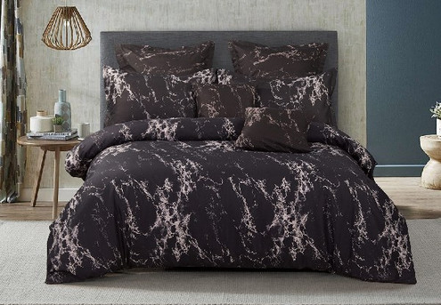Black Marble Bedding Cover Range - Three Duvet Sizes & Three Extra Pillowcases Available