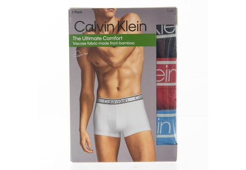 Three-Pack Calvin Klein Men's Trunk Underwear High Rise - Two Sets & Four Sizes Available