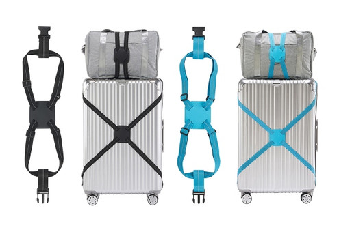 Adjustable Travel Luggage Buckle Strap - Available in Two Colours & Option for Two-Pack