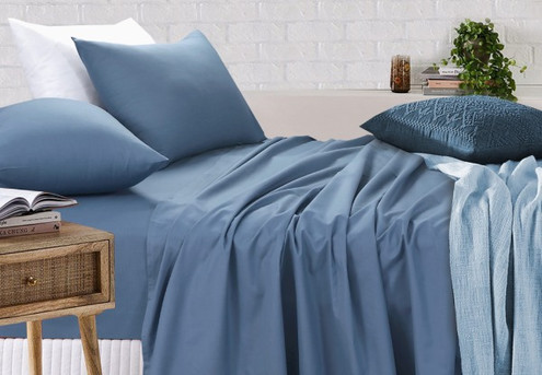 Fitted & Flat Sheet Set Incl. Pillowcases - Five Colours & Six Sizes Available