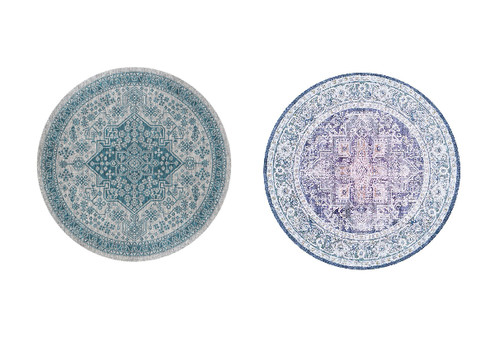 Vintage Circle Area Rug - Available in Four Styles & Three Sizes