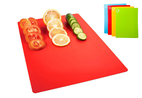Four-Piece Flexible Kitchen Cutting Board Set