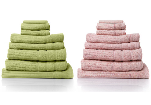 Eight-Piece Royal Comfort Eden Egyptian Cotton 600GSM Towel Pack - Seven Colours Available