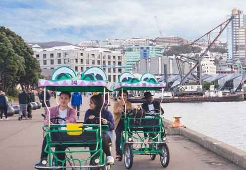 One-Hour Three-Seater Croc Bike Hire in Wellington CBD - Option for Six-Seater Croc Bike
