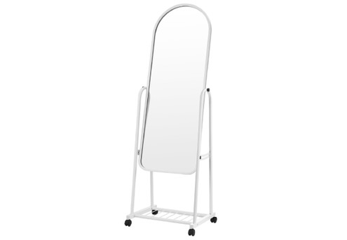 Adjustable Full-Length Mirror with Wheels - Two Colours Available