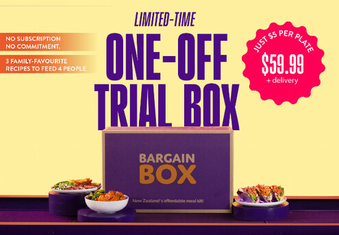 Save 52% - Try Bargain Box with No Commitment: Just $5 Per Meal, Only $59.99 + Delivery