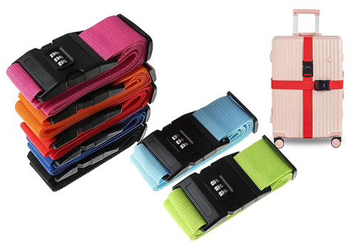Travel Binding Luggage Strap - Available in 10 Colours & Option for Two