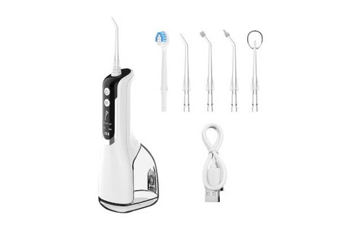 Five-Mode Cordless Water Flosser Incl. Five Jet Tips - Two Colours Available