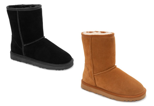 Ozwear Ugg Unisex Boots Genuine Australian Sheepskin Short Classic Suede - Two Colours & Ten Sizes Available