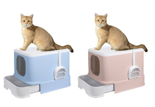PaWz Fully Enclosed Cat Litter Box - Four Colours Available