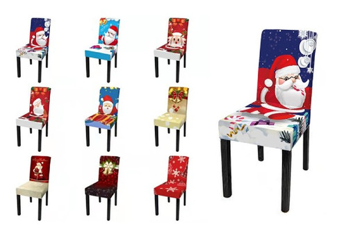 Two-Pack of Christmas Chair Covers - Nine Options Available & Option for Four-Pack