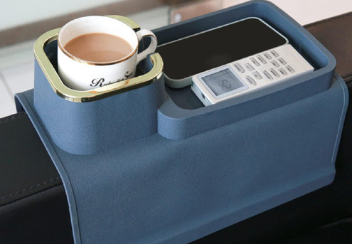 Sofa Armrest Cup Holder with Snack Tray - Four Colours Available