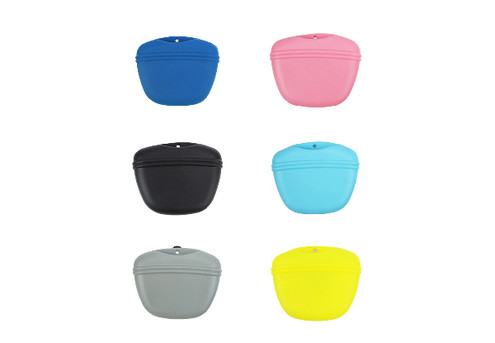 Portable Silicone Pet Treat Pouch - Available in Ten Colours & Option for Two-Pack