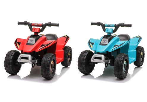 Kids Ride-On Toy 6V Electric ATV Quad with Rechargeable Battery - Two Colours Available