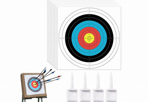 30-Pack Archery Target Paper with Four Nails
