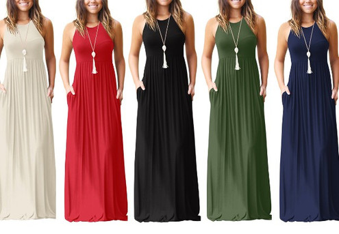 Maxi Dress - Five Colours & Sizes Available
