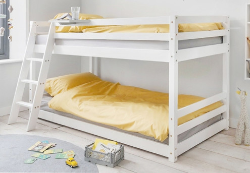 T Polli Mid-Sleeper Bunk Bed in White