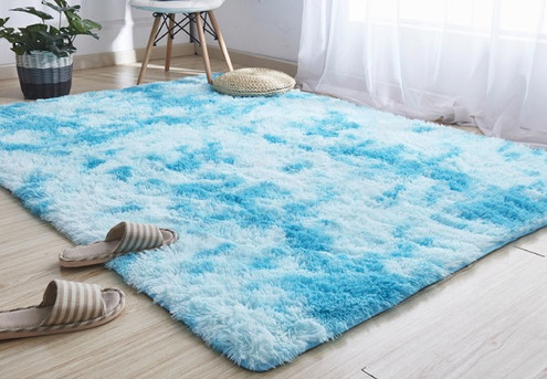 Tie-Dyed Gradient Rectangle Floor Rug - Five Colours & Three Colours Available