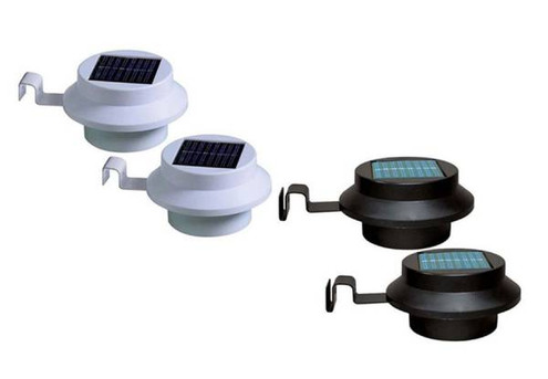 Two-Pack of Solar Gutter Lights - Two Colours Available & Option for Four-Pack