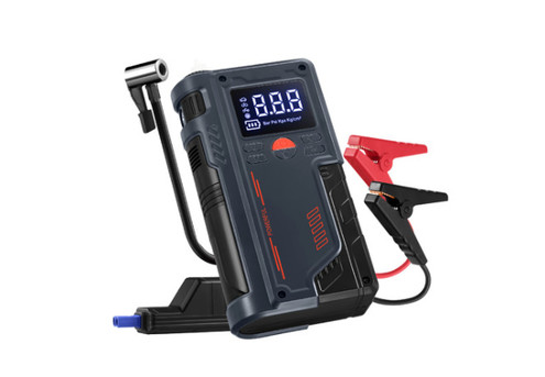 Four-in-One 12V 10000MAH Car Jump Starter Pack with LED Lights