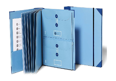 Blue Document Organiser Folio