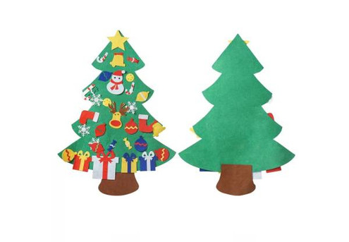 DIY Felt Christmas Tree Set with 30 Ornaments