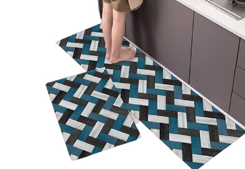 Two-Piece Non-Slip Kitchen Floor Mat Set - Five Styles Available