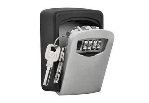 Wall-Mounted Key Lock Box with Four-Digit Combination - Option for Two