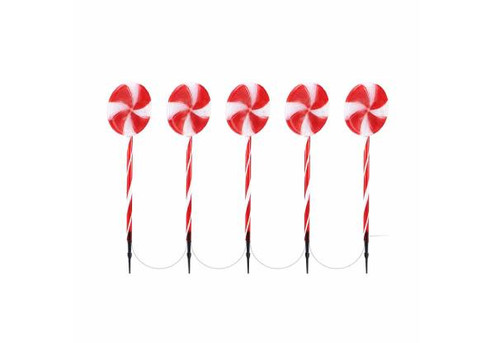 Five-Piece Candy Cane Christmas Light